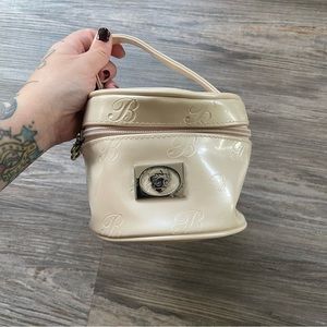 Vintage Y2K Betty Boop Cream Embossed Travel Cosmetic Case